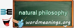 WordMeaning blackboard for natural philosophy